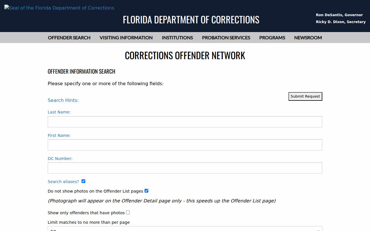 Osceola County criminal history FDC offender search