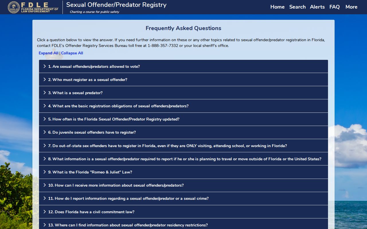 Osceola County sex offender search official source